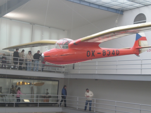 דגם של מטוס במוזיאון הטכני הלאומי בפראג